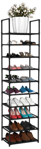 FIDUCIAL HOME 10 Tiers Shoe Rack 20-25 Pairs Sturdy Shoe Shelf FIDUCIAL HOME