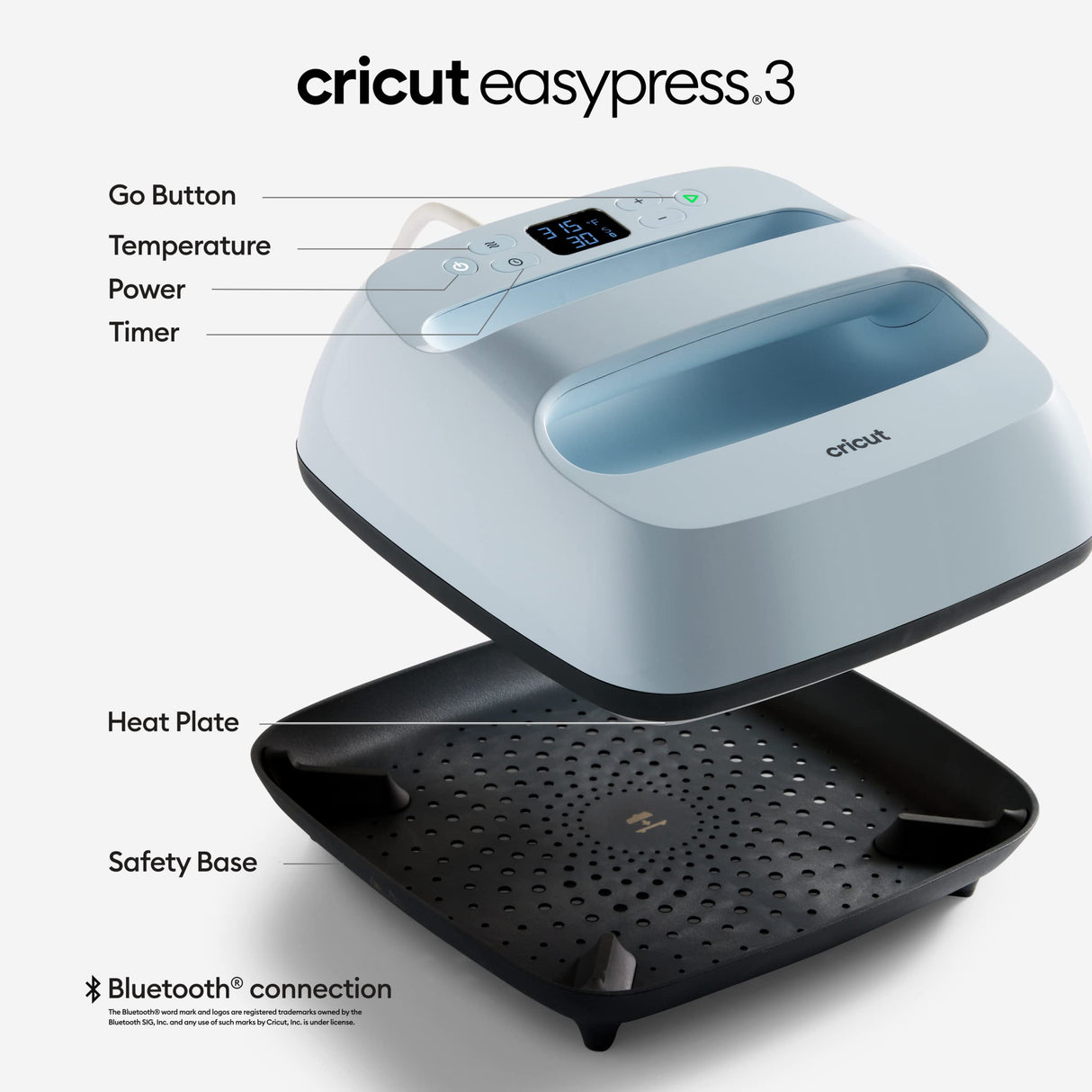 Cricut EasyPress 3 Heat Press Machine (9"x 9") with Heat Press Mat (12" x 12") Cricut