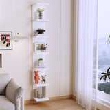 LitaEther Versatile 7 Tier Wall Shelf Unit,White Lack Wall Shelf,Display Floating Shelf with LED Remote Control Light LitaEther