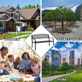 Park Bench Metal Bench 50 Garden Bench Chair Outdoor Benches Clearance Patio Bench Yard Bench Porch Work Entryway Steel Frame Furniture FDW