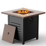Jocoevol 28'' Propane Fire Pit Table – 50,000 BTU Outdoor Gas Fire Pit for Patio, Deck, and Garden, CSA Certified Multipurpose Fire Table with Cover and Lava Rock Jocoevol