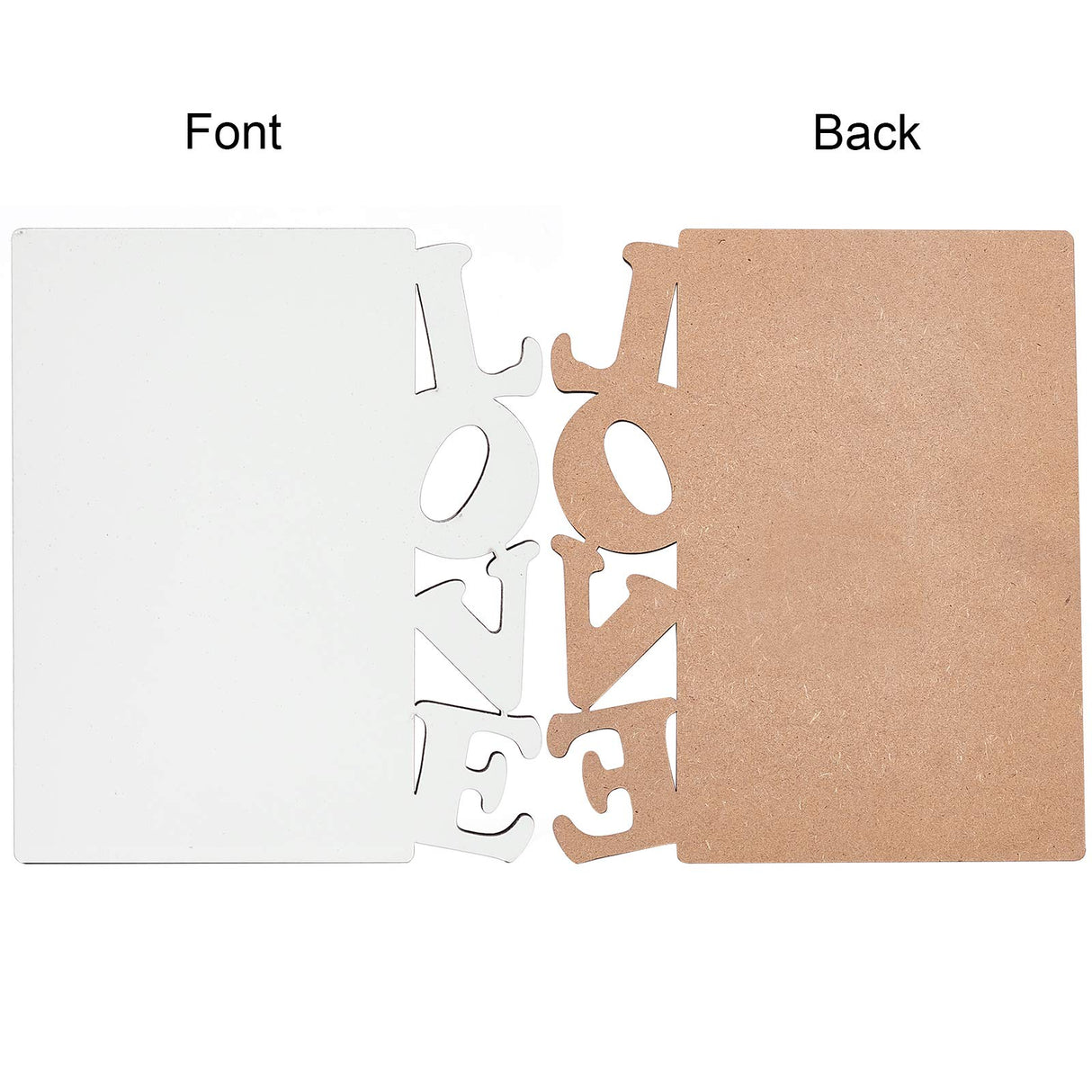 CREATCABIN Sublimation Blanks Photo Frame MDF Hardboard Photo Frame Love Included Stands DIY Personalized Picture, 6x7 inch CREATCABIN