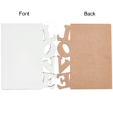 CREATCABIN Sublimation Blanks Photo Frame MDF Hardboard Photo Frame Love Included Stands DIY Personalized Picture, 6x7 inch CREATCABIN