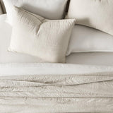 EVERGRACEHOME 100% Cotton Modern Lines Quilt Set King Size, Pre-Washed Soft Striped Coverlet Bedspread, 3 Piece Lightweight Bedding Set for All Season, with 2 Pillow Shams, Birch EVERGRACEHOME