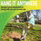 Swurfer Swift - Maple Wood Disc Swing for Kids Ages 4 and Up, Holds up to 150 Pounds - Includes 18" Curved Seat Swing with Heavy Duty Braided Rope, Brown Swurfer