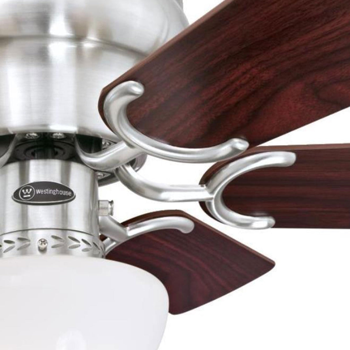 Westinghouse Hadley 30 Inch Brushed Nickel Finish Ceiling Fan with 6 Reversible Blades and Bowl Light Kit with 1 Candelabra Base Light Bulb Westinghouse