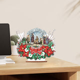 Christmas Diamond Painting Kits Desktop Ornament, Diamond Art Religion Christmas Wreath Diamond Painting Tabletop Ornaments Kit for Adult Beginner Christmas Decor DIY Crafts Gift antor