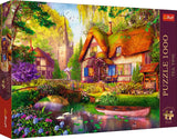 Trefl The Woodland Cottage 1000 Jigsaw Puzzle Premium Plus Tea Time 27"x19" A Series of Painted Nostalgic Pictures, Perfect Matching of Elements, for Adults and Children from 12 Years Old Trefl