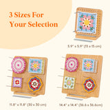 Lifewit 5.9" Crochet Blocking Board with 10 Pegs, Bamboo Granny Square Blocking Board for Knitting and Crochet Projects, Blocking Mats for Crocheting, Crocheting Accessories Gifts for Crocheters Lifewit
