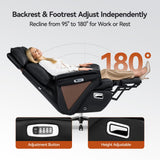 OKUP M78 Dual Motor Electric Executive Office Chair with Heat Massage Ventilation, 180° Lay-Flat Reclining Office Chair with Footrest, Adjustable Headrest, Electric Lumbar Support (Black) OKUP