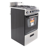 Avanti GR2013CSS Gas Range, 20, Black Avanti