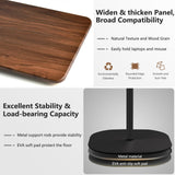 POLESTO Portable Laptop Floor Stand, Bedside/Sofa Table with Height Adjustable 18''~47'', Stylish Movable Workstation Floor Standing Desk for Office, Meeting Room, living room Easy Assembly, Black POLESTO