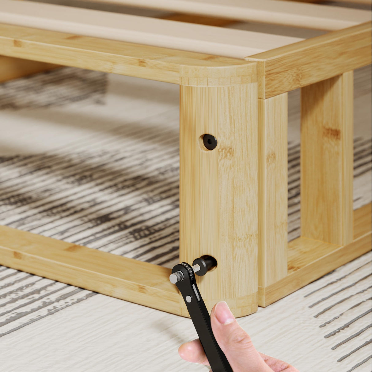 ZINUS Edgar 8 Inch Bamboo Box Spring, Mattress Foundation, Sturdy Bamboo Structure, Low Profile, Easy Assembly, Full Zinus