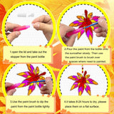 Suncatcher Kit 32 Sets Fall Leaf Suncatchers Window Art Paint Sun Catcher DIY Craft Kits Autumn Maple Leaf Sun Catchers Bulk for Classroom Thanksgiving Harvest Party Art Project Decoration AUEKIV