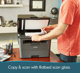 Brother DCP-L2550DW All-in-One Wireless Monochrome Laser Printer - Print Scan Copy - 2400 x 600 dpi, 36 ppm, 128MB Memory, 250-Sheet, 50-Sheet ADF, Auto 2-Sided Printing, Wulic Printer Cable Brother