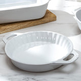 STAUB Ceramics Bakeware-Pie-Pans Dish, 9-inch, White STAUB