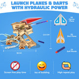 Smartivity 2in1 Hydraulic Airplanes & Darts Launcher STEM Toy for Kids Ages 6-14 Years I Cool Birthday Gifts for Boys & Girls | DIY Science STEM Kit for 6, 8,10,12,14 Years I Engineering Game Smartivity