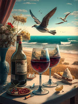 QAZWSX Wine Diamond Painting Kits for Adults, 5D DIY Diamond Art Kits Full Drill Diamond Dots for Gift Wall Decor Gem Arts 12x16inch QAZWSX