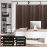 Art3dwallpanels Wood Slat Wall Panel, 108'' x 13'' Wood Panels for Wall 2 Pack 3D Soundproof Wall Panels, Large Acoustic Panels for Interior Ceiling and Wall Decor Noise Reduction,Walnut Art3dwallpanels