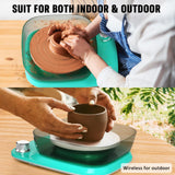 Patented Mini Pottery Wheel for Beginners | 6in Turntable, 0-440 RPM Speed Adjustable with Rechargeable Battery, 1.8 Lb Air Dry Clay, Pottery Tools and Art Supplies, Craft Kits for Teenager and Adult Goody King
