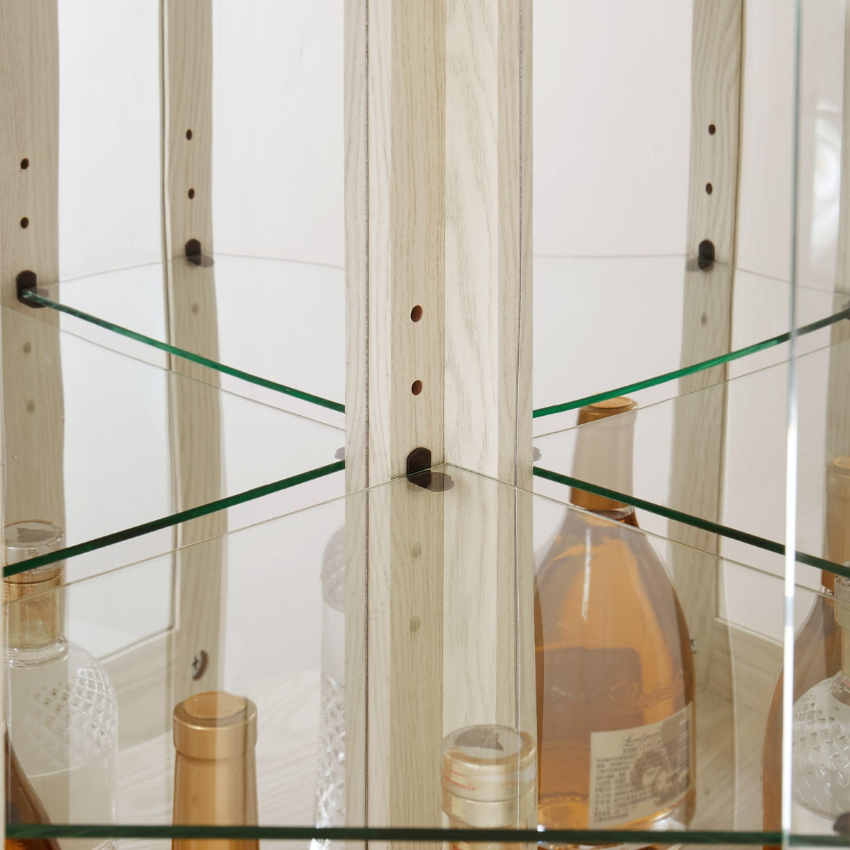 Eyisean 70" Lighted Glass Corner Curio Cabinet, Display Cabinet with Elegant Tempered Glass Door, China Cabinet with Light Bulb, Mirrored Back Panel, Rack for Living Room Storage (White) Eyisean