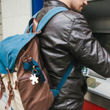 CHGCRAFT 20 Sets Puzzle Sublimation Blanks Keychains Double-Sided Keychain Blanks MDF Board Heat Transfer Keyring White for Heat Press, 2.76x1.97inch CHGCRAFT