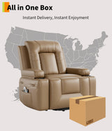 GarveeHome Electric Lift Recliner Chair - Heat and Massage, PU Leather Power Lift Recliner for Elderly & Mobility Impaired, Adjustable Back and Legs, Heavy Duty Lift Chair for Seniors GarveeHome