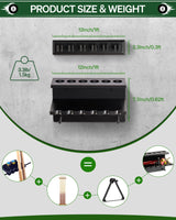 EXTCCT Wall Mount Pool Stick Holder - Billiards Pool Cue Rack Hardwood Pool Cue Set Holder for 6 Cues Sticks Storage Pool Table Accessories Equipment Organizer EXTCCT