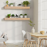 ROOMTEC Fireplace Mantel,48" Wood Floating Fireplace Shelves,Wall Mounted Wooden Display Shelving,Handcrafted Wood Brack,Natural Mantels Over Fireplace | 48" x 8" x 5"-Aged Oak ROOMTEC