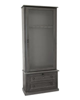 American Furniture Classics Model 860, Classic 12 Gun Cabinet with Tempered Glass, Grey American Furniture Classics