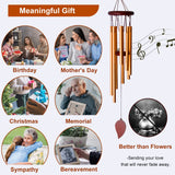 SuninYo Wind Chimes for Outside,Small Wind Chimes Outdoor Clearance,Memorial Wind Chimes with 8 Metal Tubes & Hook SuninYo