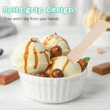 Nuogo 1500 Pcs Wooden Ice Cream Sample Spoons Bulk Disposable Honey Gelato Tasting Sticks Cutlery Mini Wood Chocolate Hot Cocoa Essential Small Wedding Dessert Spoon for Eating Sampling Craft 3 Inches Nuogo