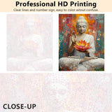 TUMOVO Paint by Numbers Kit for Adults Statue of Buddha Adult Paint by Number with Brushes Buddha Holding Colorful Lotus Flower Painting Oil Paint by Numbers DIY Painting Art Crafts for Home 16x20 in TUMOVO