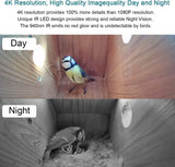 WIWACAM WiFi Bird Box Camera, 4K HD Snapshot 2K Video, Designed for Birdhouse birdhouses, for Robins Wrens Tree Swallows, Live Video to Phone, Easy Install, Night Mode, microSD Card Slot WIWACAM
