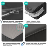 9 Pack Patio Cushion Covers Set Outdoor Furniture Cushion and Pillow Cover Replacement Fit for 5 Pieces 4-Seater Wicker Rattan Patio Sectional Sofa Chair Couch Set,Dark Gray-Cover Only (Large) ClawsCover