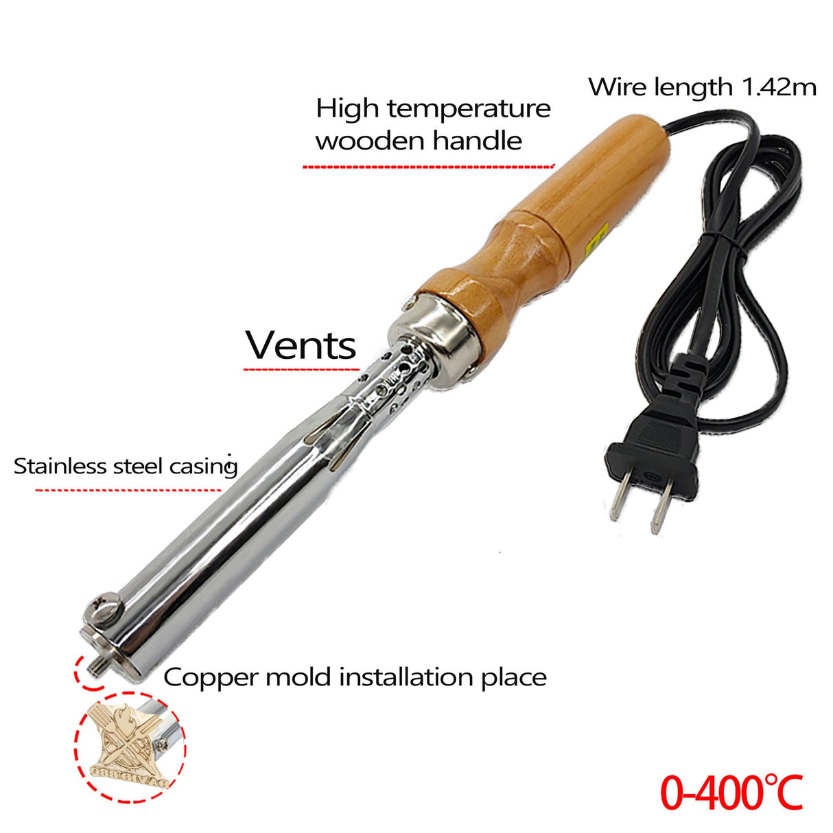 Personalised Electric Wood Branding Iron with Custom Logo Stamp for Wood, Leather, and Baking ZqlDDayUP