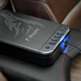 Fitsafe Biometric Gun Safe Travel Case, Portable Small Pistol Safe, Quick Access Smart Fingerprint Handgun Safe with Keys, Keypad for Nightstand Beside Home Fitsafe