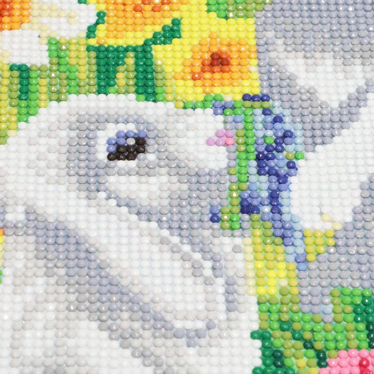 NAIMOER Easter Bunny Diamond Art Kits for Adults, Rabbit with Flowers Diamonds Art Kits, DIY 5D Full Drill Diamond Art Spring Diamond Dots Diamond Art Kits for Home Decor 30x40cm NAIMOER