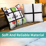Sublimation Panel Pillow Case Sublimation Pillow Cover Sublimation Polyester Pillow Cover Blank Case Throw Pillow Covers 18 x 18 Inch for Sofa Couch Sublimation Printing, 3 Styles (6 Pieces) Geiserailie