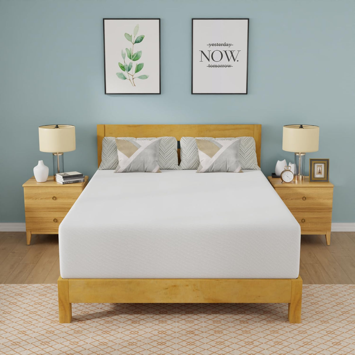 FDW 14 inch Gel Memory Foam Mattress Medium Firm Mattresses for Cool Sleep Relieving No Fiberglass CertiPUR-US Certified Mattress in a Box,Queen FDW