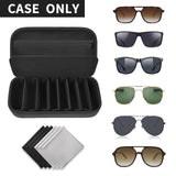 Travel Sunglass Organizer Case for Sojos/for Goodr/for Quay Polarized Sunglasses Men Women, Trendy glasses Storage Holder for Retro Oval/Rectangle Aviator Shady Rays Sun glasses (Bag Only), Black,L Grapsa