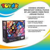 Cosmic Crunch Breakfast Cereal Monster Puzzle by Joe Simko | 1000 Piece Jigsaw Puzzle Toy | Interactive Brain Teaser for Family Game Night | 29 x 20 Inches Toynk