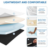 OLIXIS Tri-fold Memory Foam Mattress - 3 Inch Twin Size Portable Floor Bed, Foldable Mat for Kids and Adults, Collapsible and Washable Cover with CertiPUR-US Certified, for Travel & Camping & Yoga OLIXIS