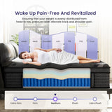 FANSACE King Size Mattress, 16 Inch Deluxe Hybrid King Mattress in a Box, Medium Firm Mattresses with Gel Memory Foam & Pocket Springs, Pressure Relief, Cooling, Extra Edge Support [Upgraded Support] FANSACE