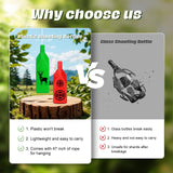 Ideagle 6-Pack Bottle Shooting Targets-Large and Small Target Combination with Hanging Rope for Target Practice, Ideal for Indoor and Outdoor Gun Ranges Ideagle