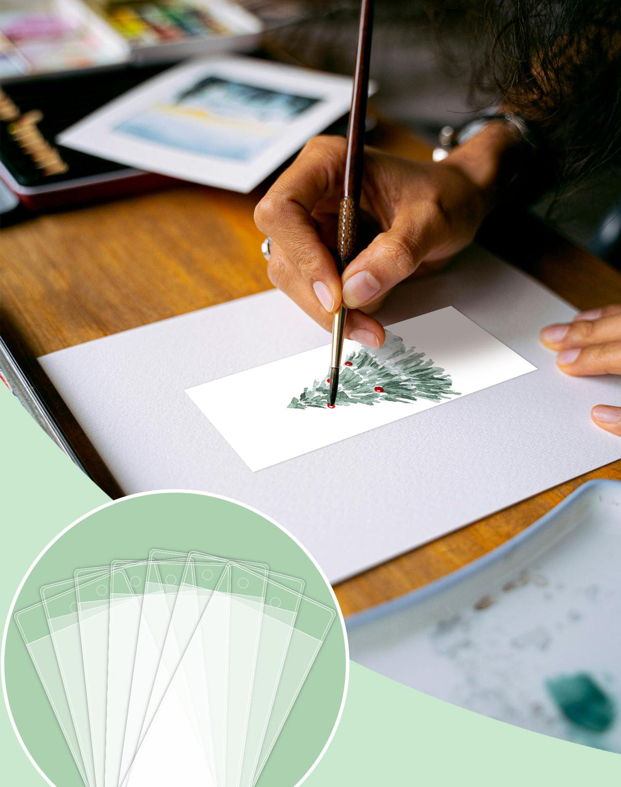 DSYIL 120 Pack Bookmark Sleeves, Clear Bookmark Holders, Plastic Blank Bookmark Cover for School, Office and Party Favors, 6.3 x 2.36 Inches DSYIL