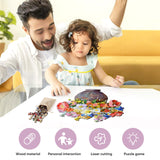 delobil Flower Wooden Puzzles for Adults, 200 Pieces Jigsaw Puzzles, Unique Shaped Medium Size Liberty Wood Puzzle Gift for Adults and Kids, Family Game 11'' x 11.3'' delobil