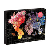 Galison Full Bloom World Map Puzzle, Multicolor, 1 EA Galison