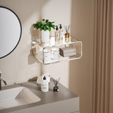 Dewrhiixe Acrylic Floating Nightstand, Bedside Table, Nightstand Shelf Wall Mounted Bedside Shelf (Clear, Small) Dewrhiixe