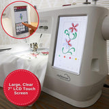SINGER SE9180 Sewing & Embroidery Machine | 250 Built-in Stitches, 150 Embroidery Designs, 10 Fonts, 1-Step Buttonhole, 7" Touchscreen, Automatic Needle Threader & WiFi Connectivity SINGER